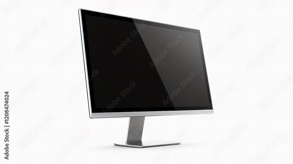 Poster modern thin frame computer monitor with sleek design and lines