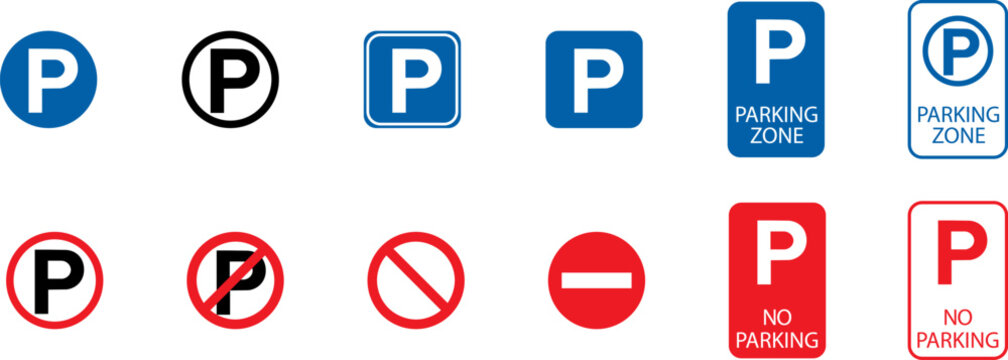 car park sign parking zone icon p symbol vector