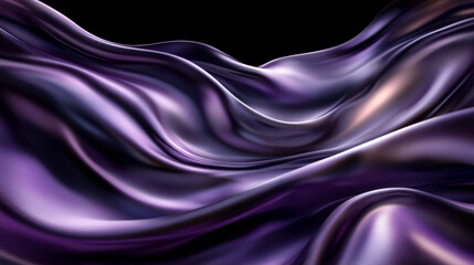 Obraz premium Futuristic sleek design with black and neon purple tones, metallic reflections symbolizing chaos, technology, innovation, dynamic energy, modern aesthetics, and minimalism with blank caption space