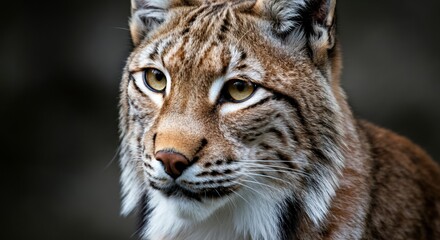 Close-up of a majestic lynx showcasing its striking features