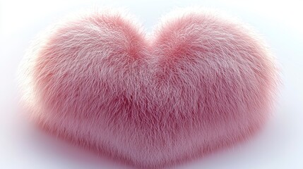 Soft pink fur heart shape.