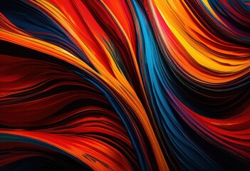 Naklejka premium vibrant abstract textures showcase featuring bold colors dynamic patterns striking visual drama, design, bright, vivid, shape, artistic, colorful, textured