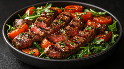 beef steak with vegetables