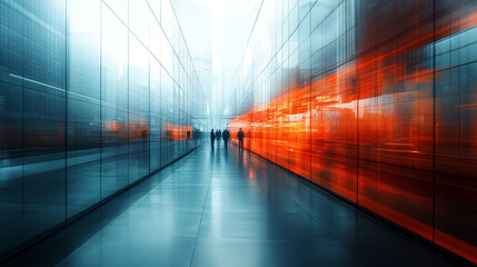 Fototapeta premium A minimalistic bright-toned image illustrating financial institutions in crisis, depicting the impact of bank defaults, debt, and economic downturns on global stability and market confidence