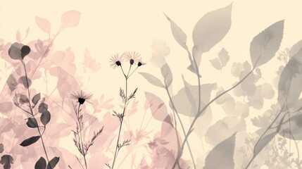 Pastel floral botanical wall art print