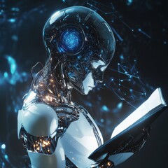 Fototapeta premium AI is moving towards autonomous learning and human-like intelligence, but is it possible for it to have spirituality? Future Psychology believes that humans should actively inject values and spiritual