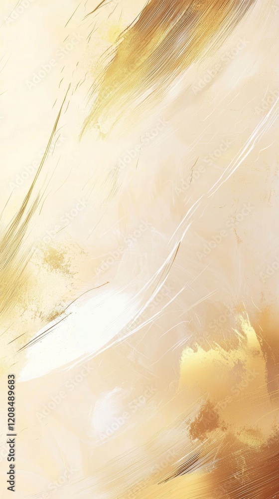 Poster gold paint strokes creating a dynamic and textured background, featuring vibrant colors and an elega