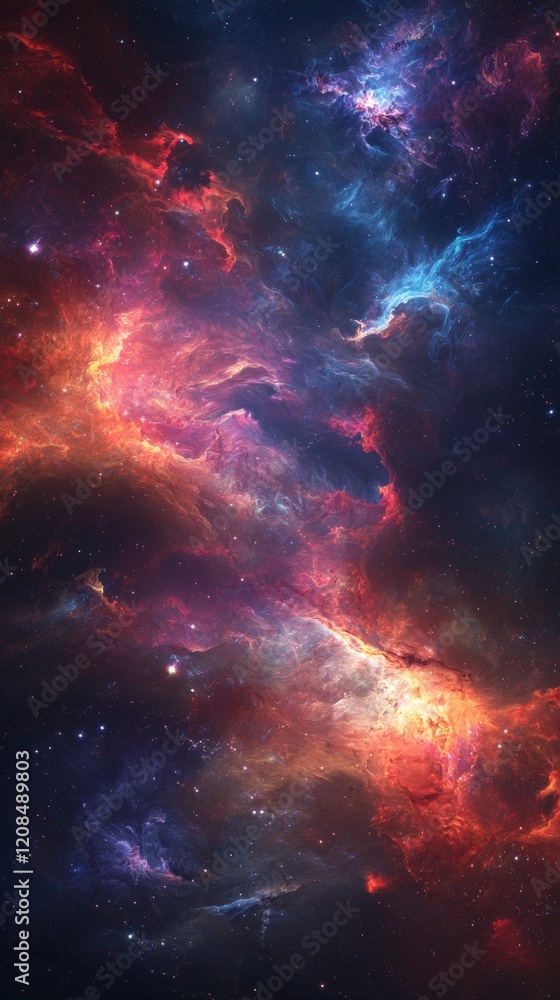 Poster nebula, a cosmic cloud of gas and dust, illuminates the vast expanse of space with a breathtaking di