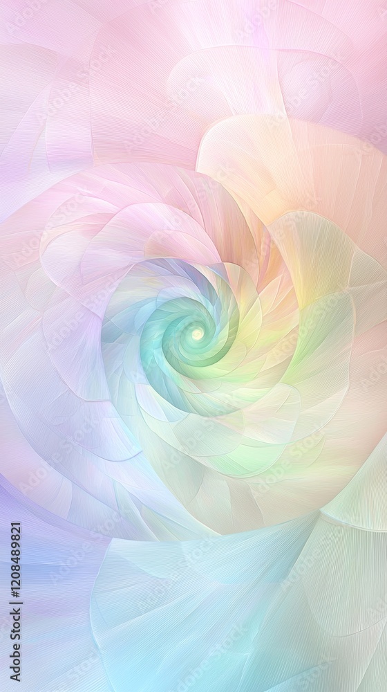 Poster pastel colors swirling together, creating a soft and dreamy abstract background with a subtle gradie