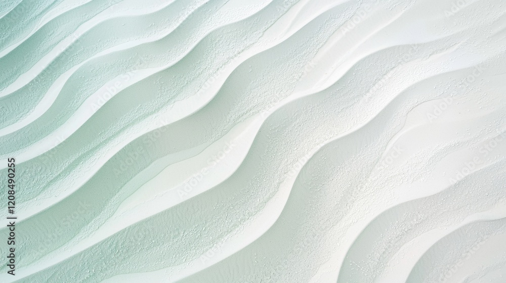 Poster soft, undulating waves form a mesmerizing pattern on a textured white surface, creating a sense of c