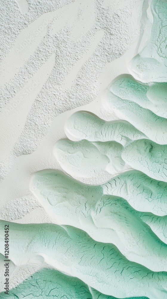 Aufkleber turquoise and white abstract background showcasing a captivating interplay of textures and colors, f