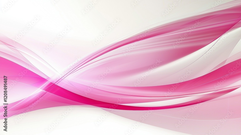 Poster elegant pink and white abstract waves create a dynamic and flowing design, perfect for backgrounds, 