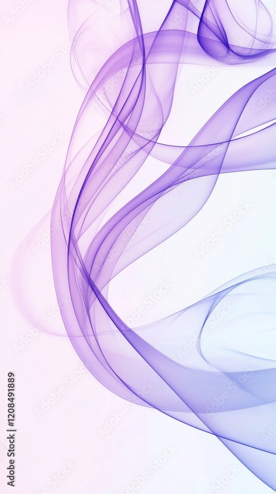 Poster flowing gracefully, purple and blue abstract waves create a dynamic and visually appealing compositi