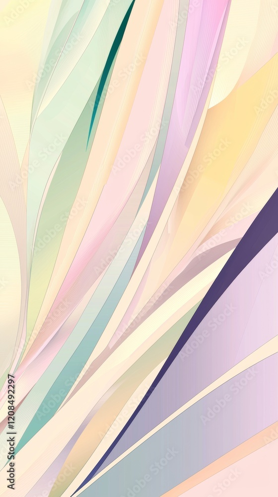 Aufkleber gentle pastel hues intertwine and flow, creating a harmonious abstract composition ideal for backgro