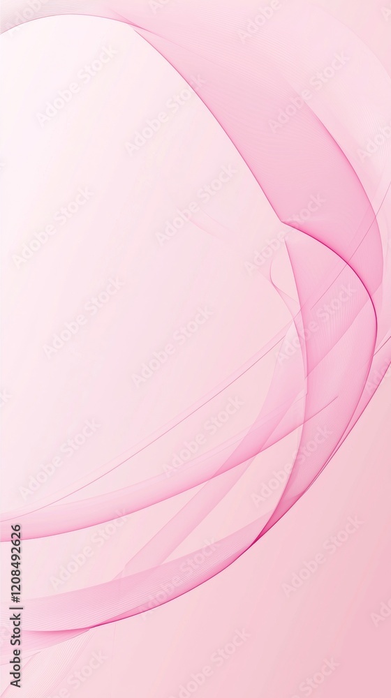 Poster smooth pink abstract waves are flowing on a gradient background, creating a visually appealing desig