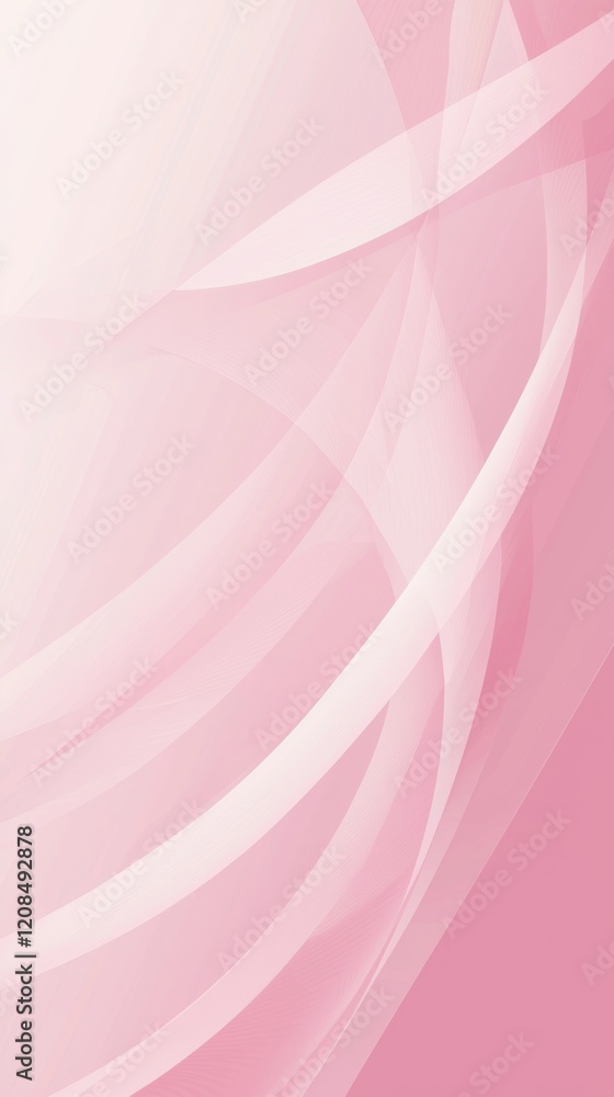 Poster intertwining pink and white abstract lines gracefully create dynamic swirls, forming an elegant and 