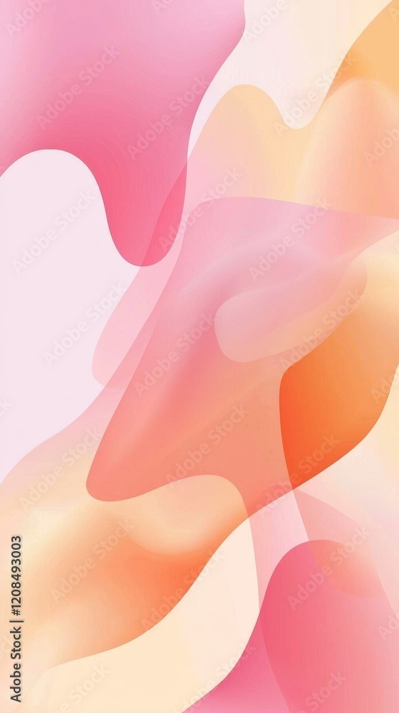 Poster smooth and flowing shapes create a dreamy and ethereal atmosphere in this abstract background, blend