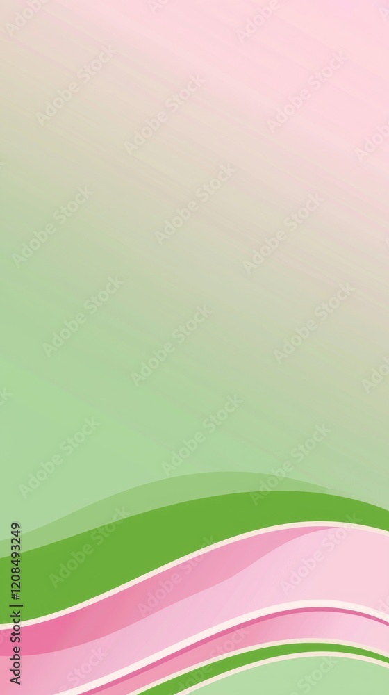 Poster pink and green gradient waves flowing across the frame create a dynamic and visually interesting abs