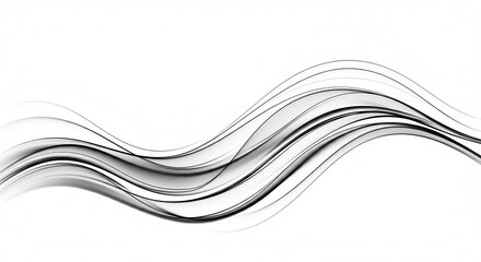 Wavy lines and swirls intertwine to form a flowing, abstract design.
