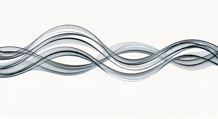 Wavy lines and swirls intertwine to form a flowing, abstract design.