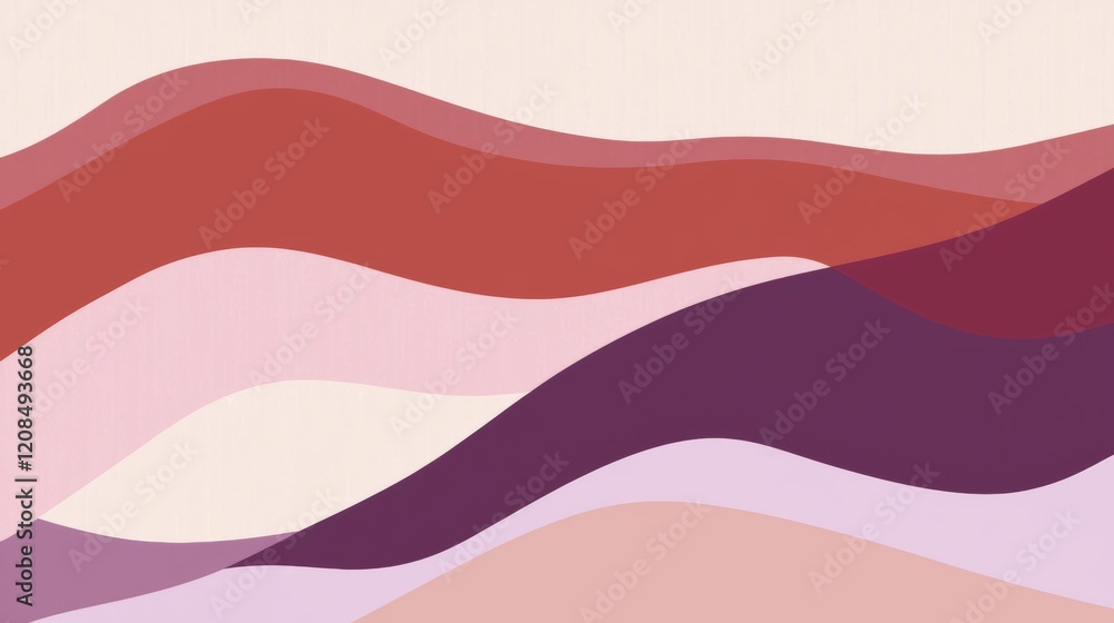 Poster soft, undulating waves of pastel colors create a soothing and visually captivating abstract backgrou