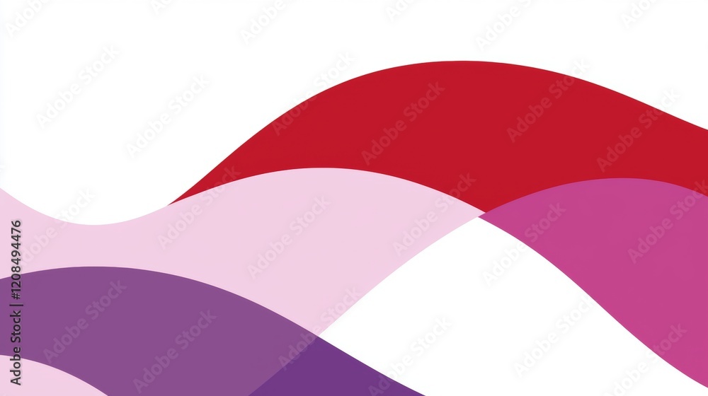 Poster smooth overlapping shapes creating a dynamic and colorful abstract design, ideal for backgrounds, pr