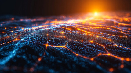 Digital diagram of a futuristic planet hologram symbolizing global fintech innovation minimalistic bright tone modern style blurred background with empty blank caption space dynamic concept

