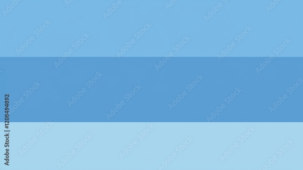 Poster minimalist abstract background showcasing horizontal stripes in varying shades of blue, creating a s