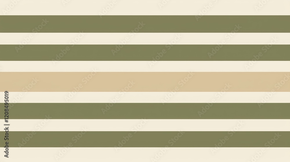 Poster horizontal stripes pattern featuring green and beige colors creating a simple and elegant design, su