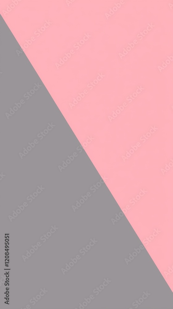 Poster minimalist pink and gray abstract background showcasing a smooth diagonal line dividing the two soft