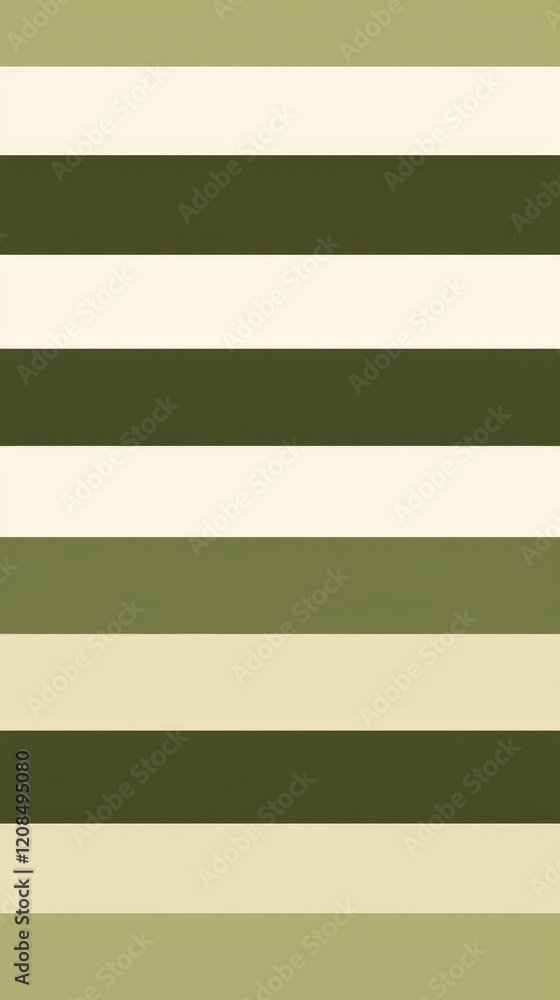Poster horizontal stripes of varying shades of green and beige create a visually appealing modern abstract 