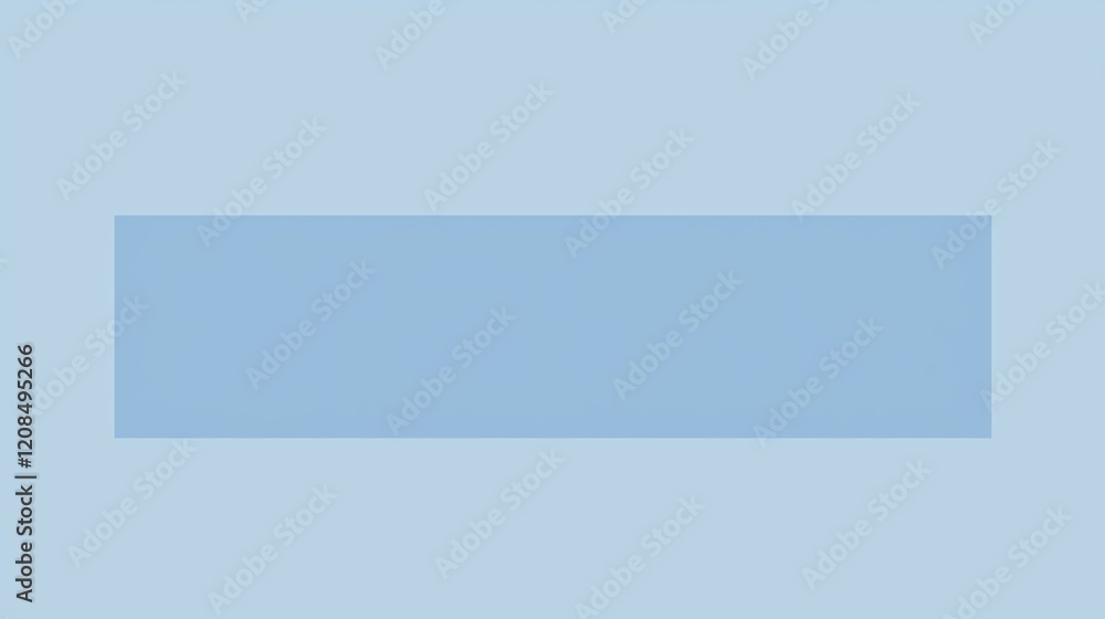 Poster minimalist abstract background featuring a pastel blue rectangular banner centered on a lighter blue