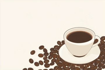 Obraz premium coffee shop flat icon illustration