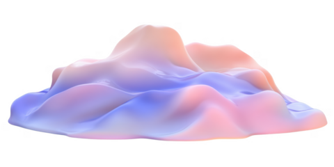 Abstract Pastel Pink and Blue 3D Liquid Wave Form Fluid Design Background