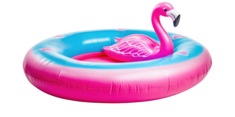 Pink Flamingo Inflatable Pool Float Ring for Summer Fun Kids Adults