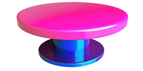 Colorful Abstract Pink and Blue Glossy 3D Button Design Element