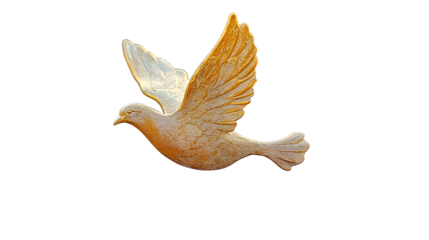 Golden Dove Carving Symbolizing the Holy Spirit Above Water, Feast of the Baptism of the Lord