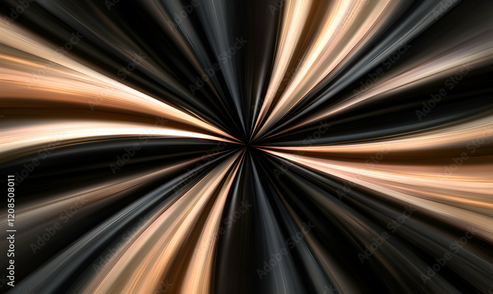 Poster abstract swirling lines in black and beige tones, creating a dynamic and energetic visual effect. pe