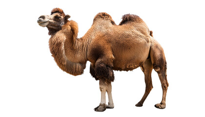 Camel full body isolated on white background