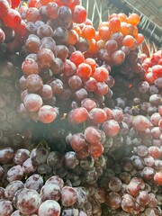 fresh grapes at the market