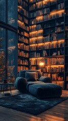 Cozy Library Reading Nook