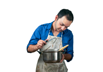 Cook man at the home