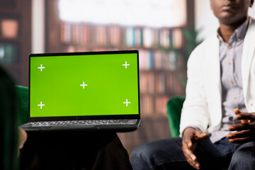 African american physician feels powerless next to copy space display, experiencing PTSD and...