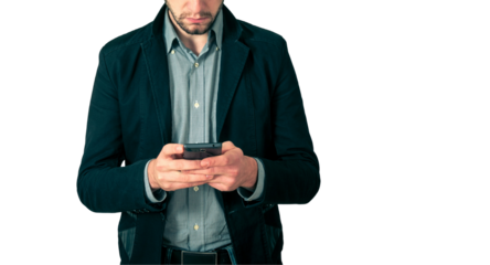 Portrait of the busy businessman