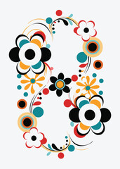 abstract background with circles vector white background