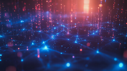 Obraz premium Smart digital Innovation city with connection network reciprocity over the cityscape. of future smart wireless digital city and social media networking systems that connects people with in city