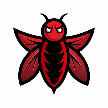  mascot illustration botfly on white background 