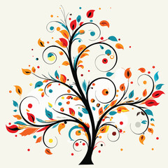 abstract floral vector background white