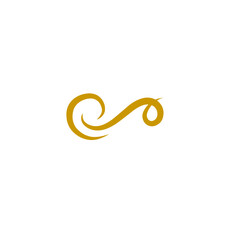 Obraz premium gold swirl illustration