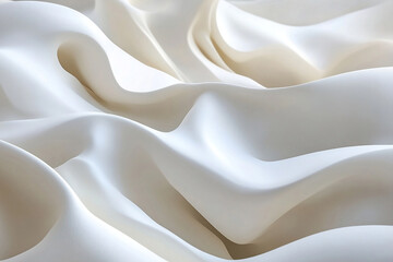 Obraz premium white silk fabric. Generative AI technology